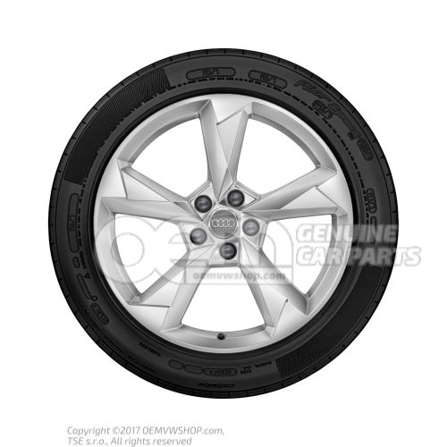 Wheel disc 'alum' with winter tire alloy wheel grease cap diamond silver