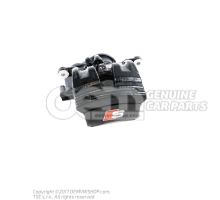 Brake calliper housing with servomotor filled and purged Black rear right 4N0615404HQB7
