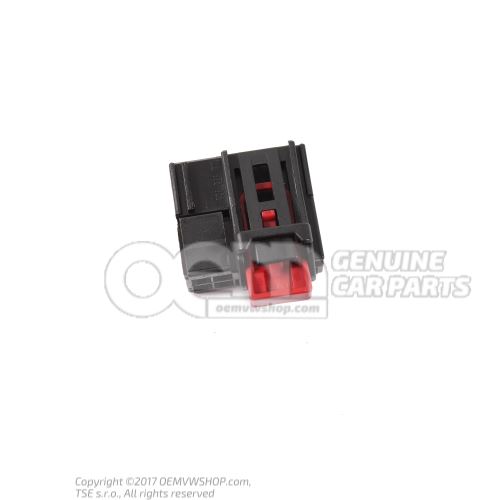 Flat contact housing with contact locking mechanism connection piece for wiring set 1K8972928