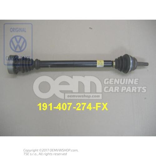 Drive shaft with constant velocity joints 191407274FX