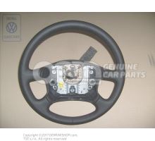 Steering wheel (leather) black/red 7D0419091T PEP