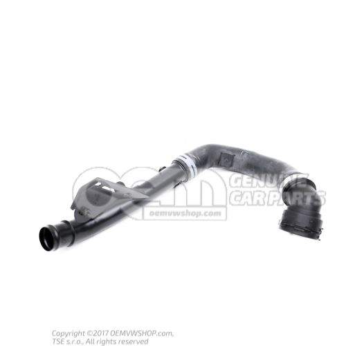 Coolant pipe with coolant hose 2H0122101A