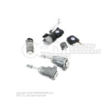 1 set lock cylinders for door handle, rear flap, ignition switch, glove compartment lid fo 3B9800375AG01C
