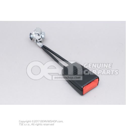 Belt latch satin black/fire red 1C0858494C FCN