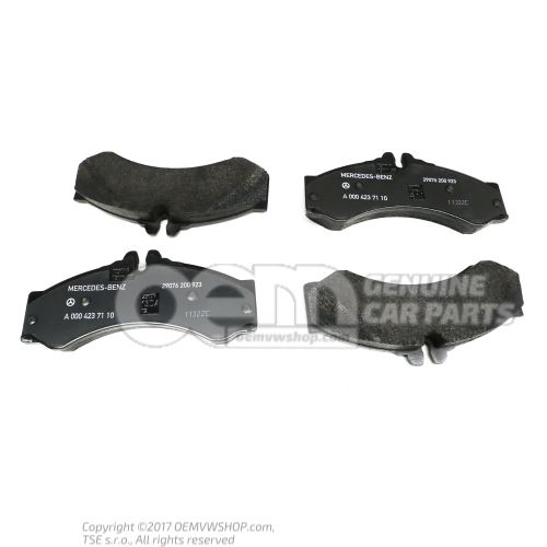 1 set of brake pads for disk brake 2D0698151B