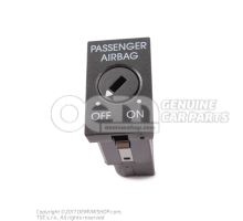 Key lock for disabling front passenger airbag satin black 5J0919237A 9B9
