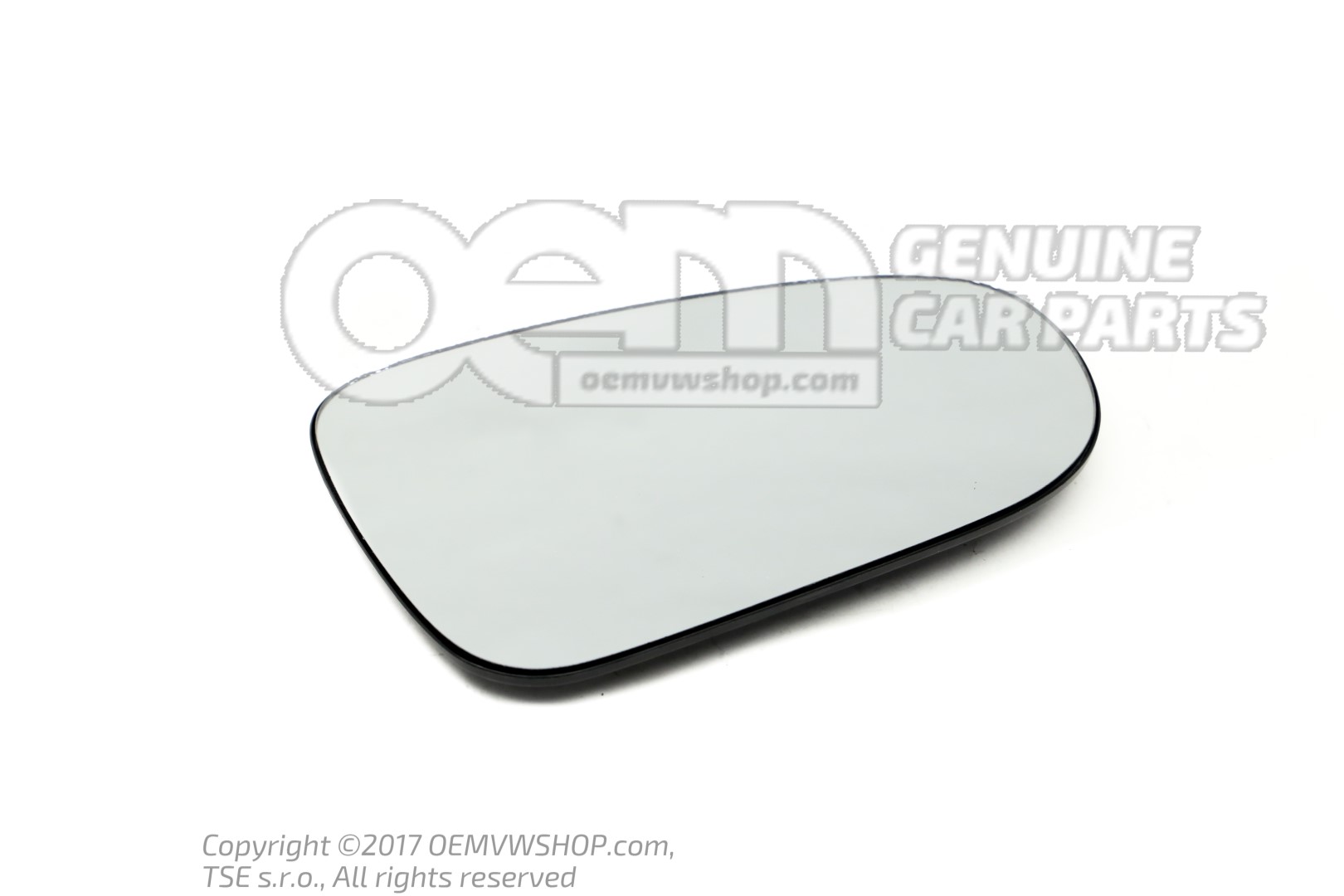 Miroir droit (convexe) avec plaque-support 3C8857522 - Équipement auto