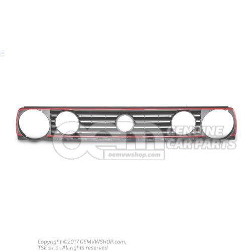 Grille de calandre noir satine/rouge tornade 191853653K QN5