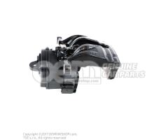 Brake calliper housing with servomotor filled and purged Black rear right 4N0615404HQB7