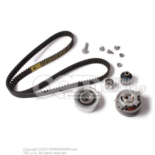 Repair kit for toothed belt with tensioning roller 03L198119F
