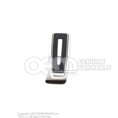 Pad for accelerator pedal brushed stainless steel