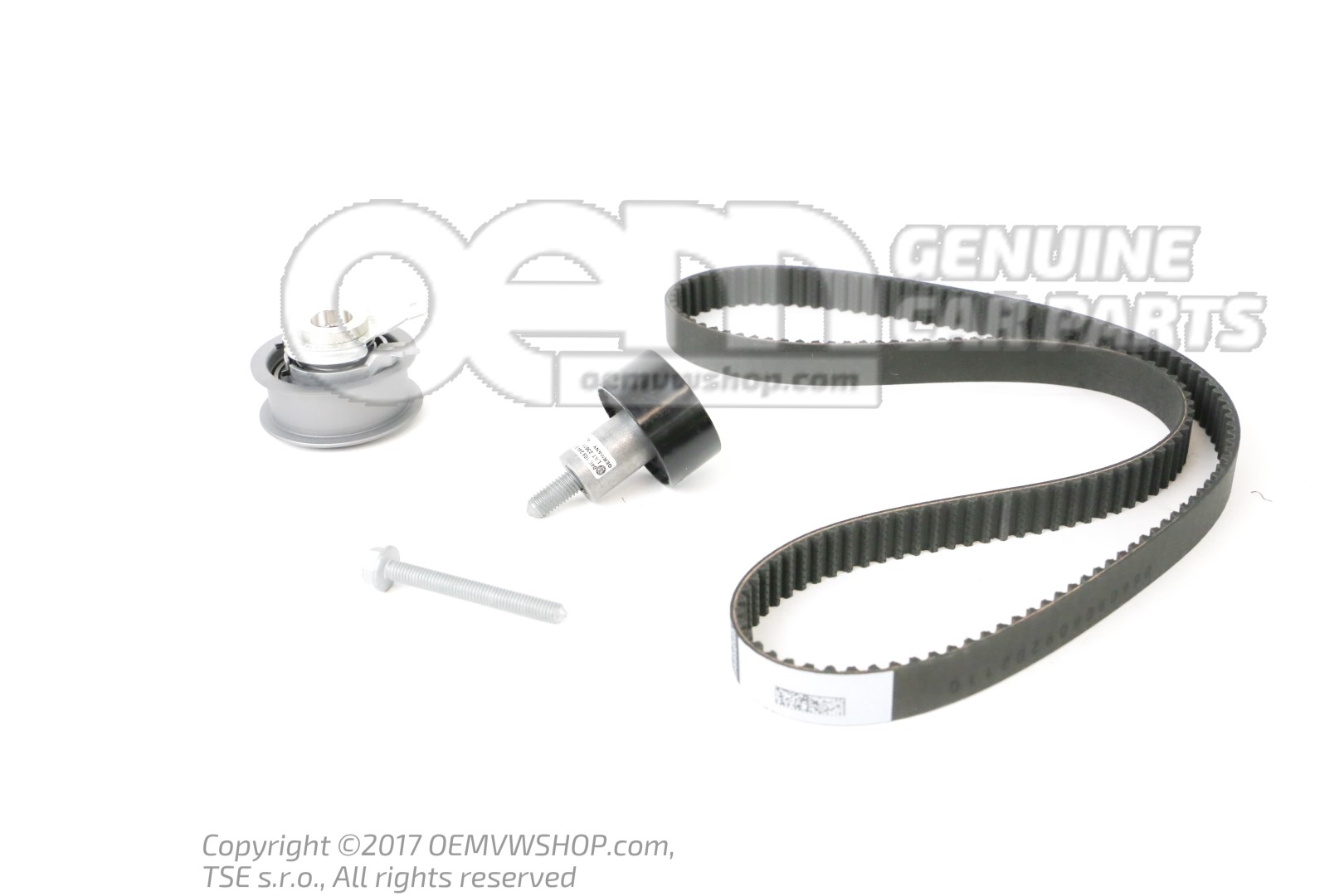 Repair kit for toothed belt with tensioning roller 04E198119A