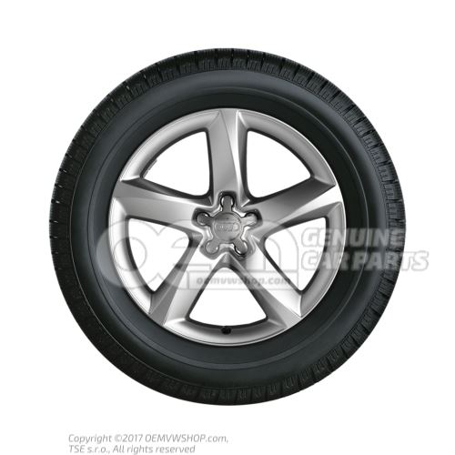 Aluminium rim with winter tyre diamond silver