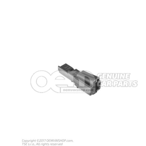 Flat connector housing with contact locking mechanism 8W0972575
