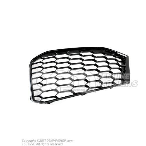 Grille de guidage d'air noir-brillant