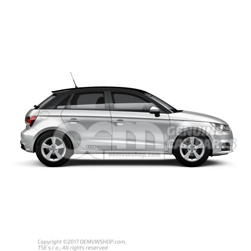 Feuille decorative argent florette Audi A1/S1 8X 8XA064317A Z7G